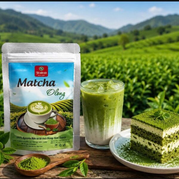 bột matcha ô long bản hoa mộc châu